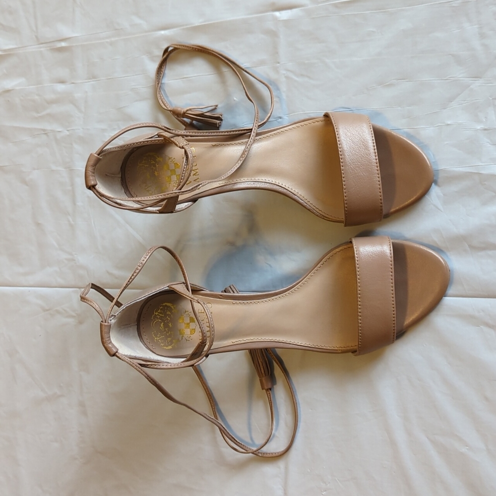 Vince Camuto Taupe Strappy Sandals